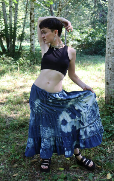 Foliage Bleached Skirt