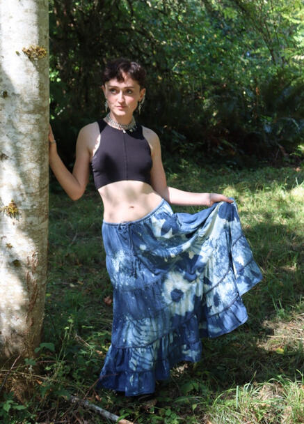 Foliage Bleached Skirt