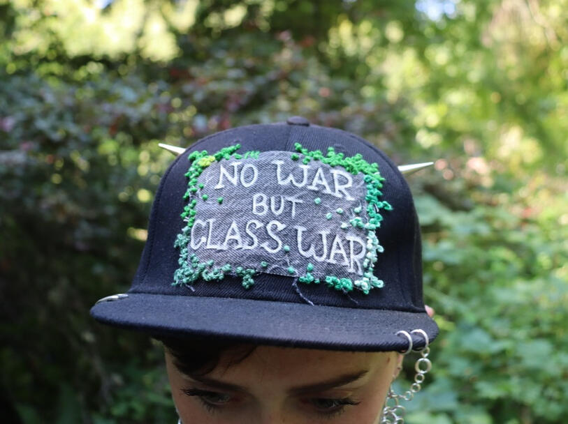 Patch and Embroidered No War But Class War Hat