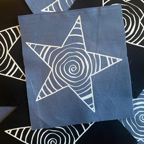 Star Spirals - Screen Print