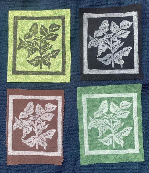Salal Block Print