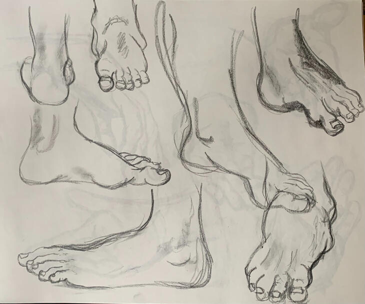 Foot Study - Graphite