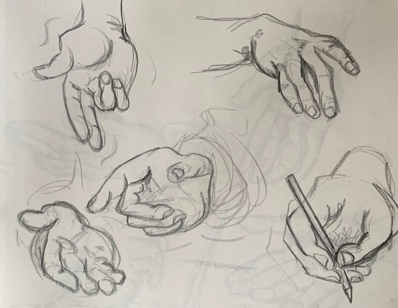 Hands Study - Graphite